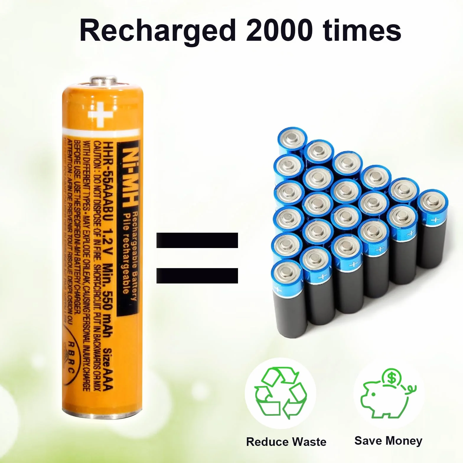 Akumulator NI-MH 550 mAh (1,2 V) do telefonów bezprzewodowych Panosonic, baterie AAA do urządzeń mobilnych Gigaset, 4 sztuki