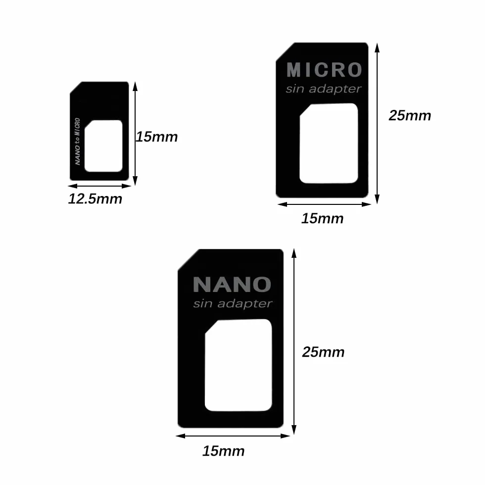 CCLKHY 3 w 1 zestaw adapterów Nano SIM, zestaw adapterów Nano-SIM, adapter karty SIM z wypychaczem SIM, kompatybilny ze smartfonem