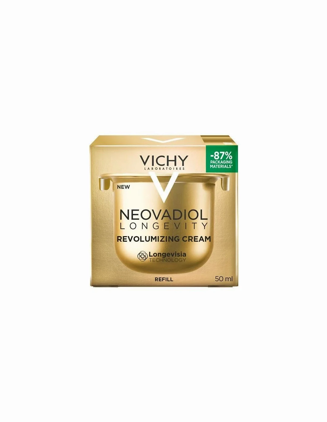 Vichy Neovadiol Longevity krem zwiększający objętość, do skóry dojrzałej, działanie przeciwstarzeniowe i regenerujące, nawilżona i ujędrniona skóra, z technologią długowieczną, napełniany rozmiar, 50 | Do skóry dojrzałej, działanie przeciwstarzeniowe i re