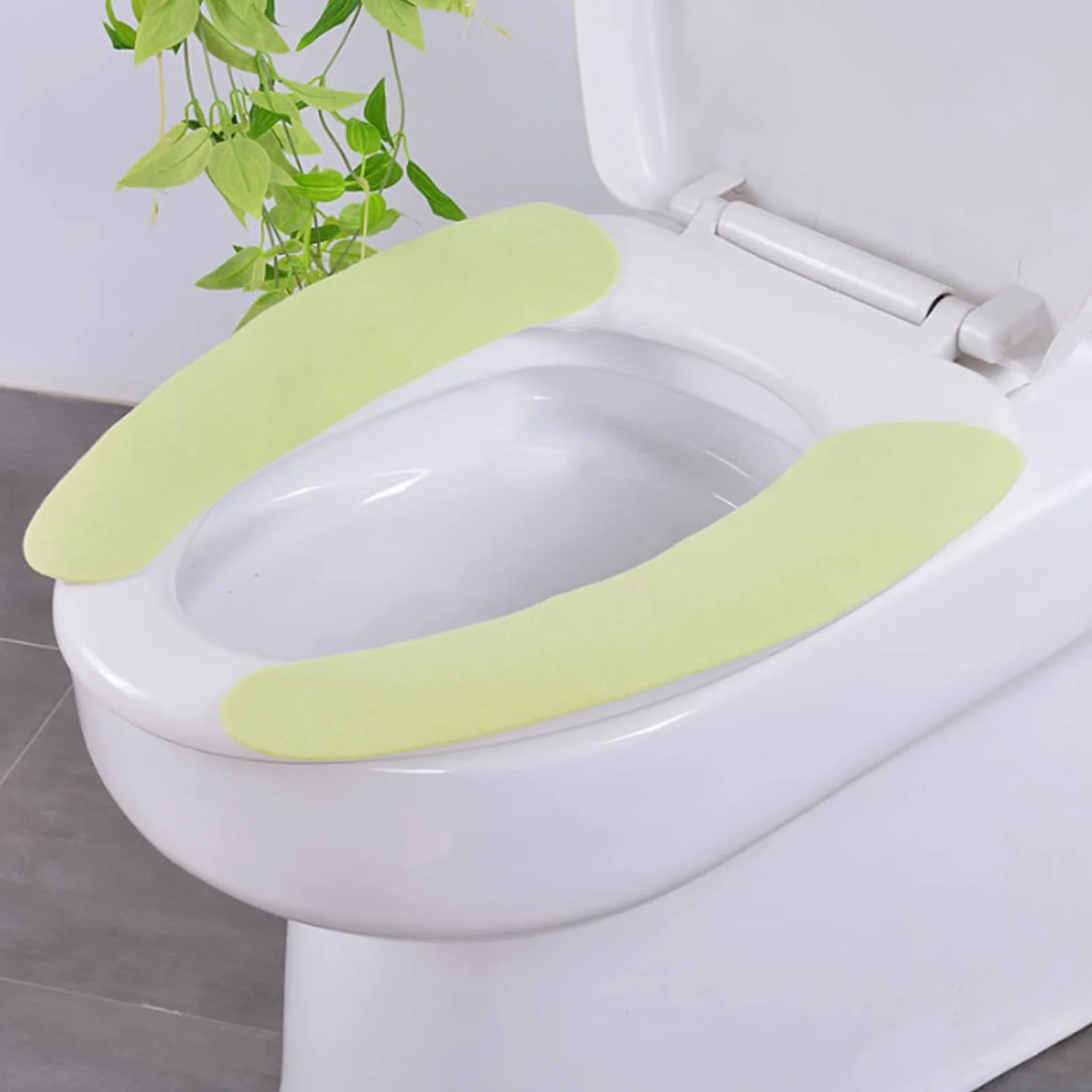 6 pokrowców na deskę sedesową, miękkie, adsorpcyjne, nadają się do prania, nadają się do prania w pralce, do wszystkich toalet (jasnoniebieski, jasnozielony)