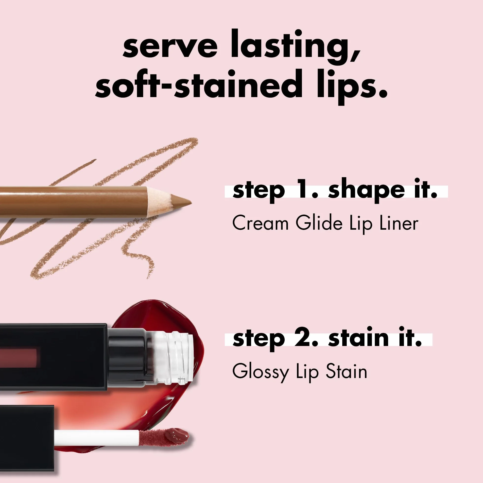 e.l.f. Glossy Lip Stain, długotrwały lekki odcień do ust dla odrobiny koloru sheer i delikatnego połysku, wegański, nietestowany na zwierzętach, Fuchsia Fantasy