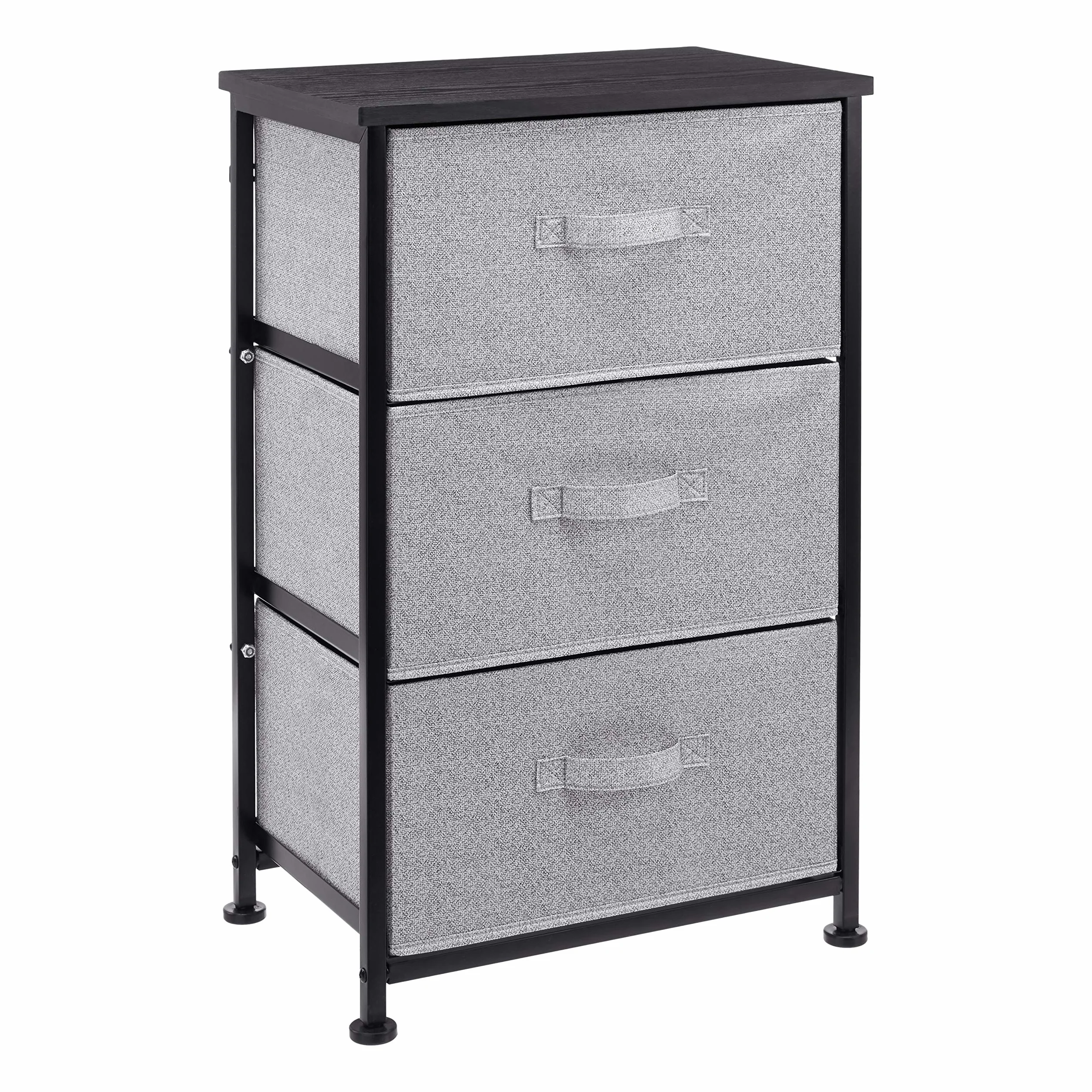 Amazon Basics Organizer z 3-szufladami z tkaniny, do szafy, czarny