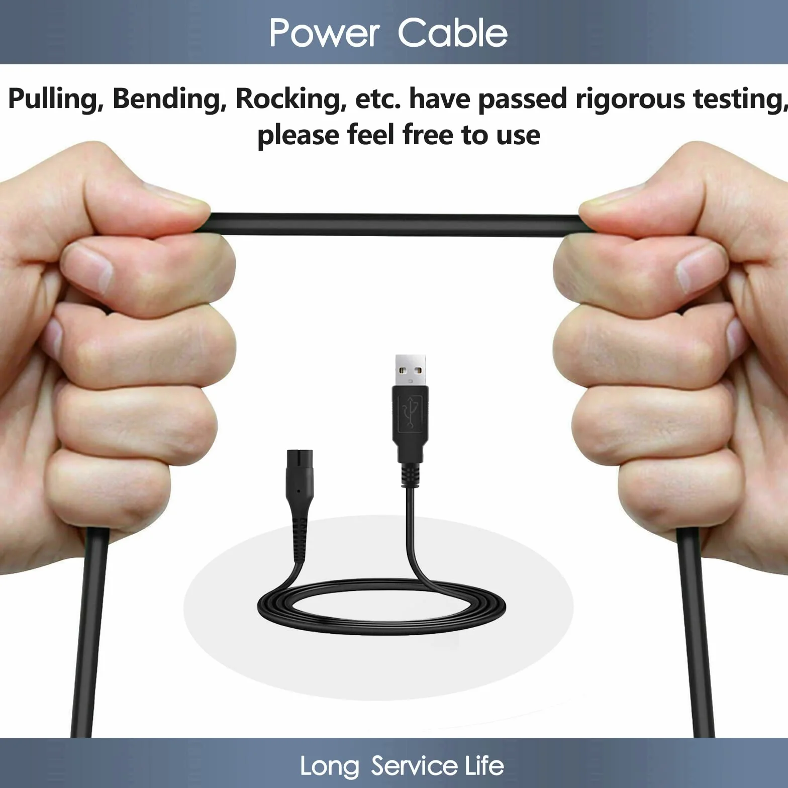 4,3 V uniwersalna ładowarka, kabel do ładowania USB, kabel zasilający, kabel zamienny do trymera Philips Norelco One Blade