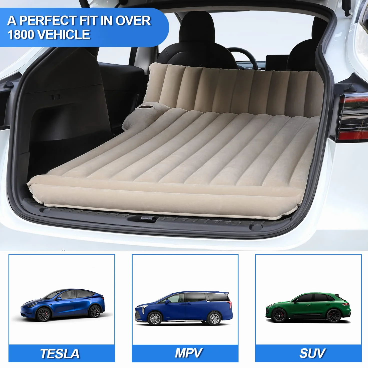 Nadmuchiwany materac samochodowy z pompką powietrza do Model 3, Model S, SUV
