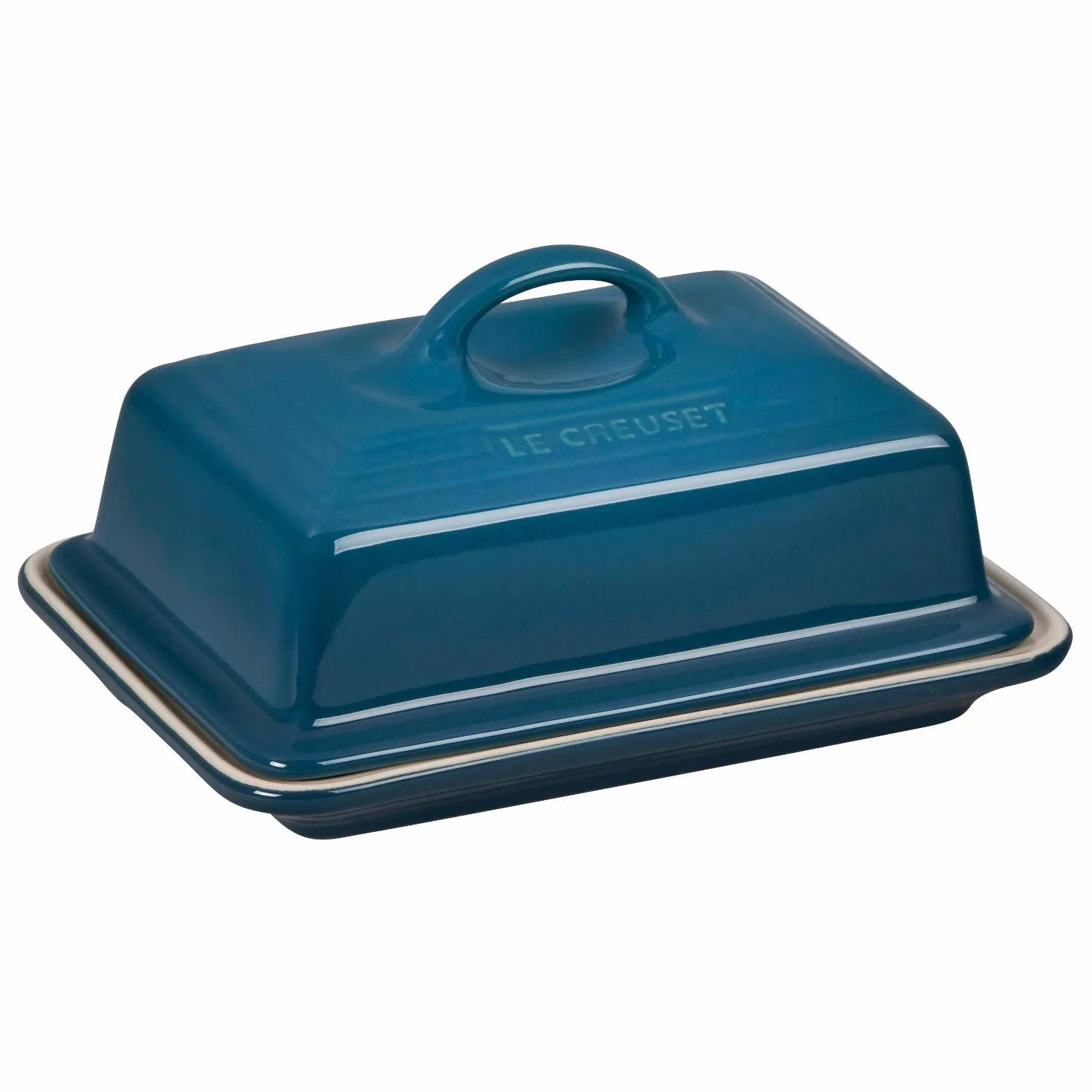 Le Creuset Maselniczka z kamionki 17 cm x 12,7 cm x 8,9 cm głęboki turkusowy
