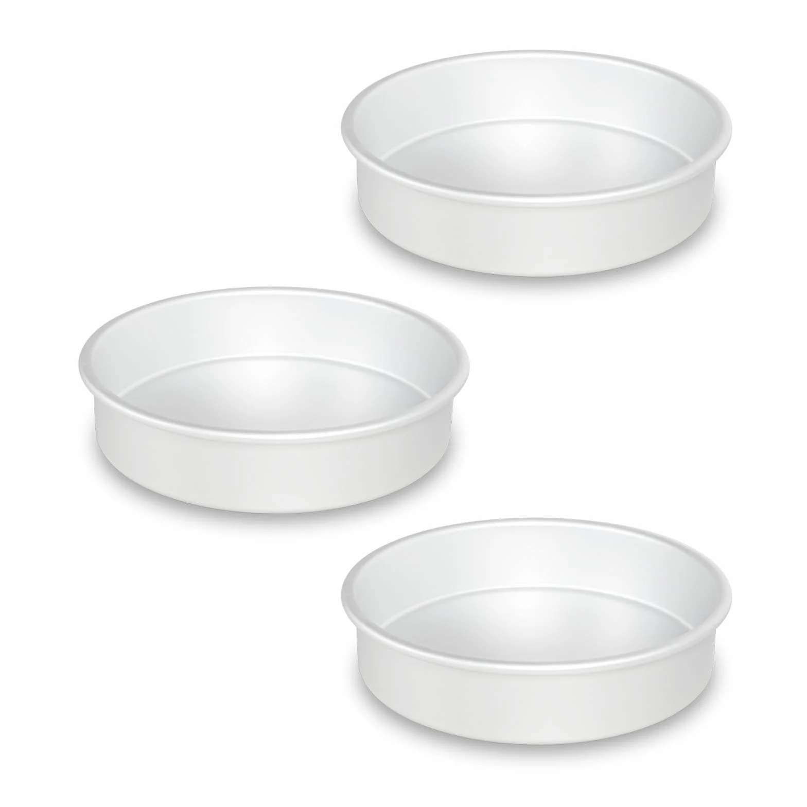 Zestaw 3 aluminiowych foremek do ciasta 20 cm okrągłe formy do tortu
