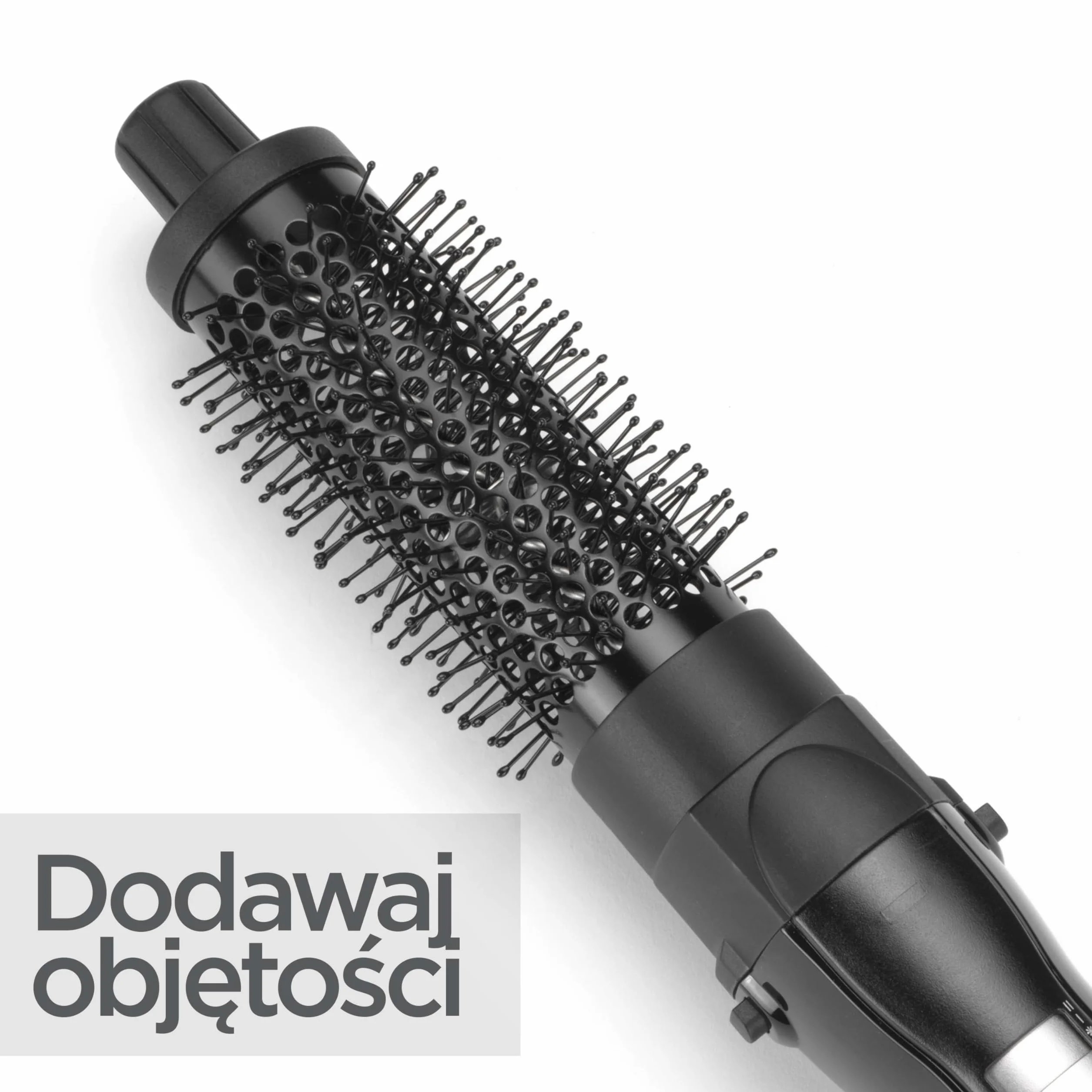 BaByliss Hot Air Brush – Mocna 800 W, Nasadki 30 mm i 20 mm, Funkcja chłodnego powietrza, Szybkie suszenie i stylizacja, Czarny, AS82E