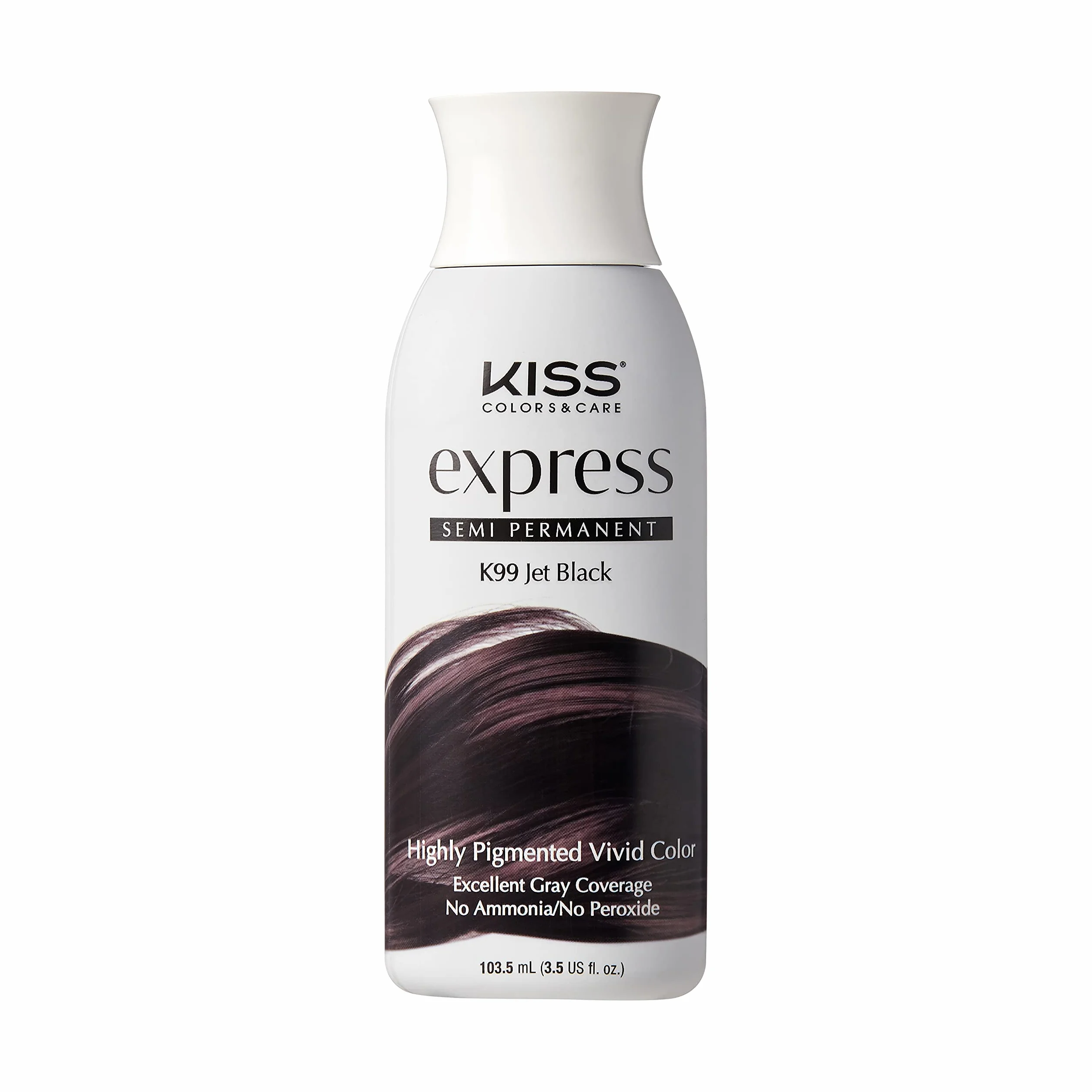 Kiss Express Color Semi- Permanent Jet Black 3,5 oz by Kiss Express