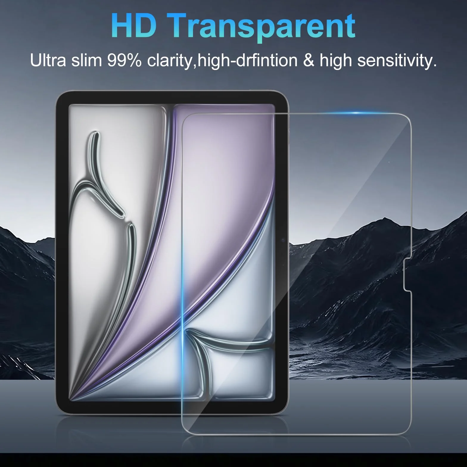 Xunylyeee 2-Pak, Ochraniacz Ekranu dla iPad Air 11 Cala M4/M3/M2 (2026/2025/2024) Hartowany Szklany