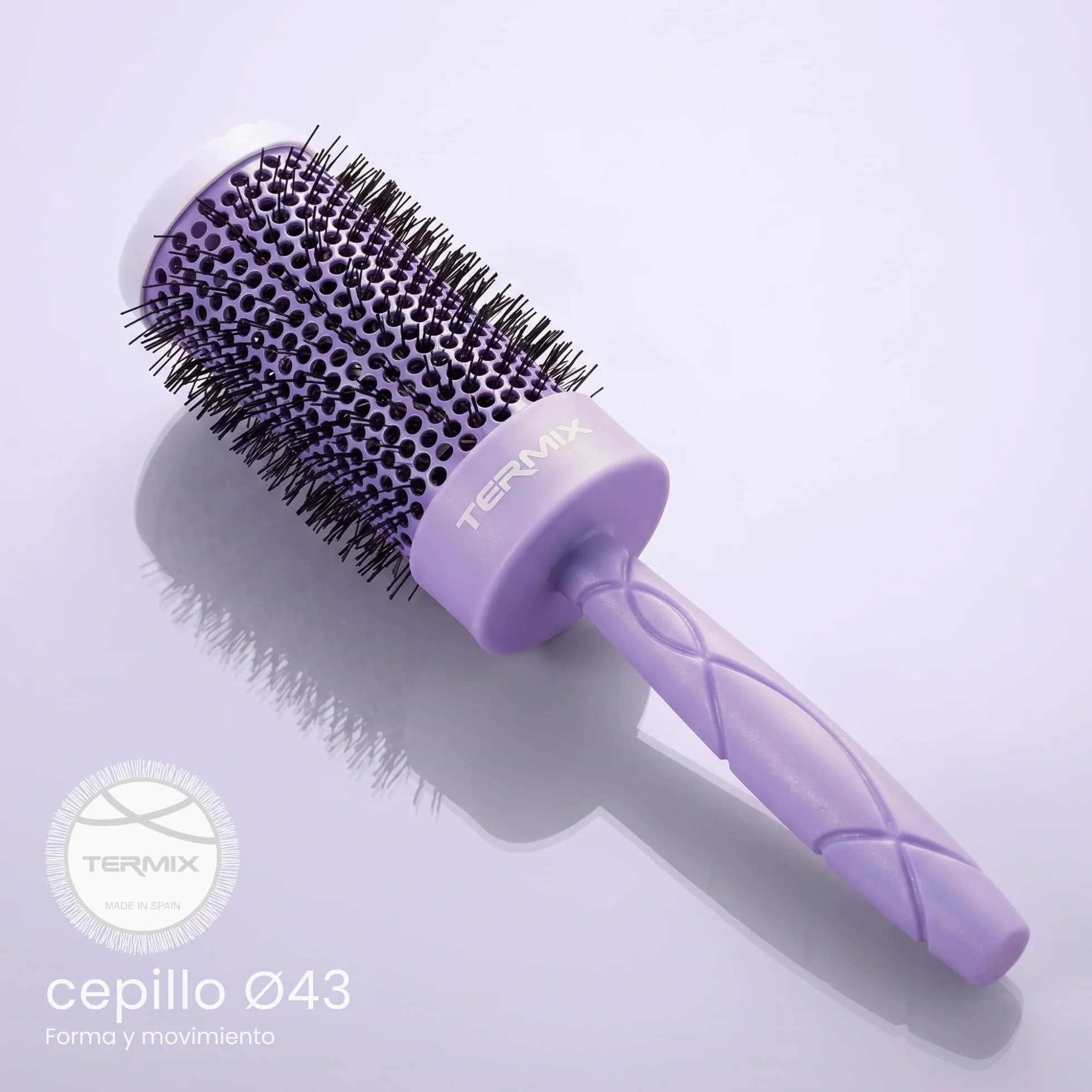 TERMIX - Perfect Look Kit Pride | Zestaw do stylizacji włosów z okrągłą szczotką Ø43, szczotką do rozczesywania, szczotką do zbierania, 6 pęsetami i kosmetyczką | Kształt, ruch, połysk i pełna rutyna