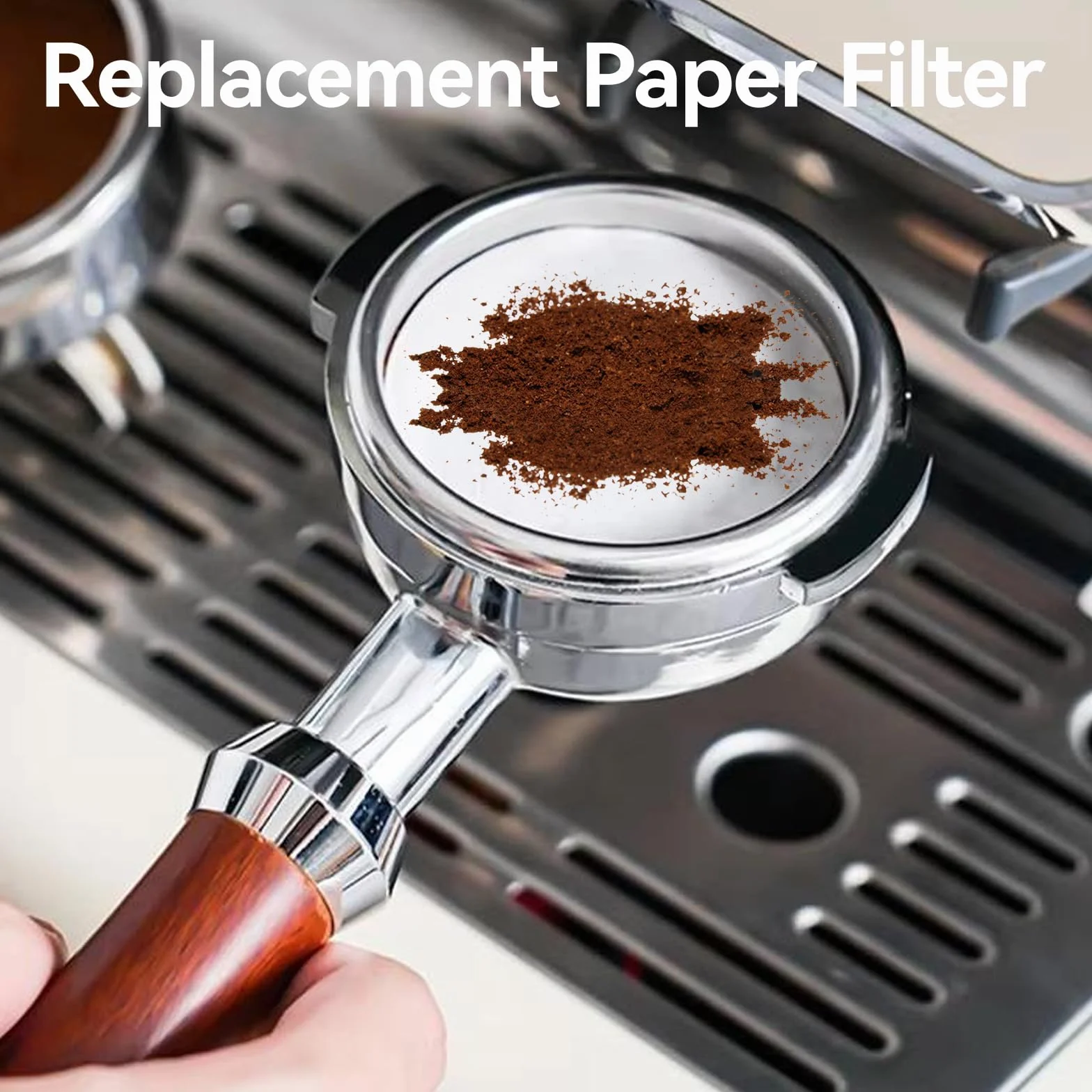 500 sztuk filtrów laboratoryjnych papierowych do kawy i espresso, 58 mm, białe
