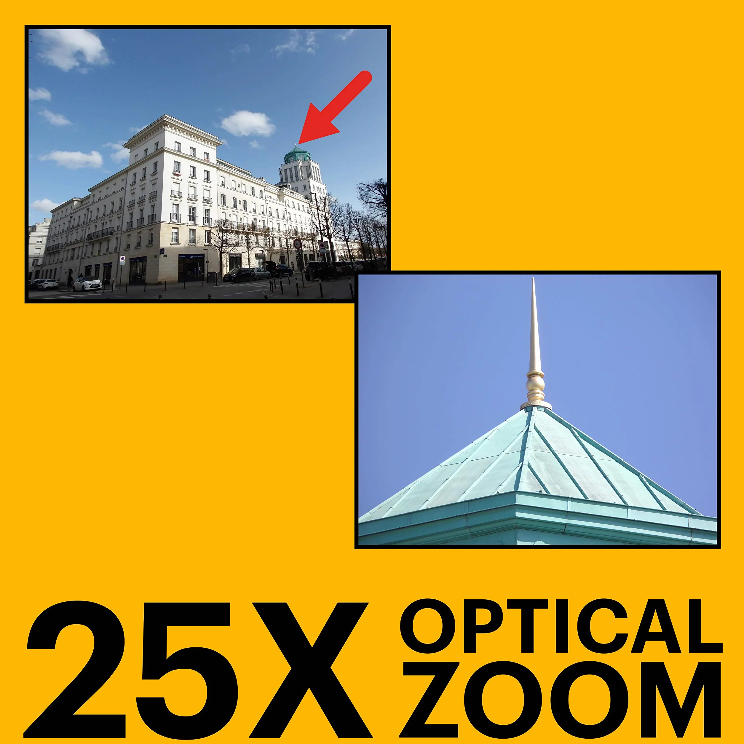 KODAK PIXPRO Astro Zoom AZ255-BK aparat cyfrowy 16 MP z 25-krotnym zoomem optycznym 24 mm, szeroki kąt 1080P Full HD i 3" LCD (czarny)