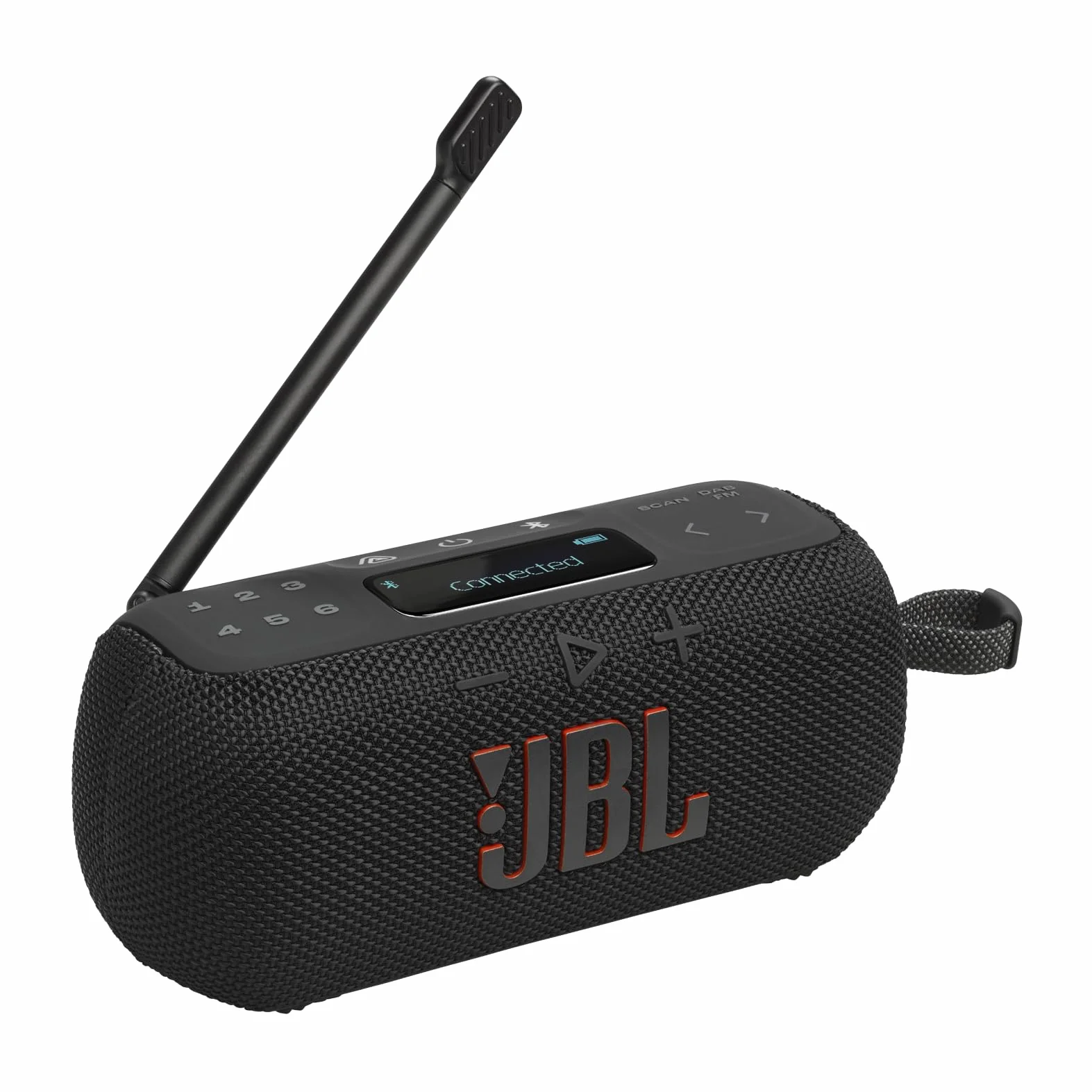JBL Tuner 3 – przenośne radio DAB/DAB+/FM z Bluetooth, 6 stacjami, do 15 h odtwarzania, wodoodporność i pyłoszczelność IP68, Auracast, kompatybilne z aplikacją JBL Portable, czarne