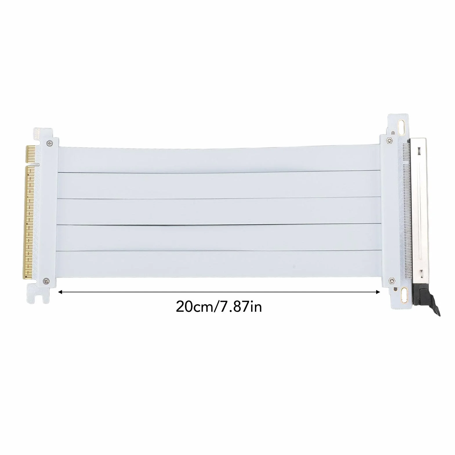 Kabel Riser PCIE 4.0 X16, Elastyczny Kabel Przedłużający GPU 128 Gbps, Riser PCIE Kompatybilny z Interfejsami 4.0 3.0 2.0 1.0 (20 cm)