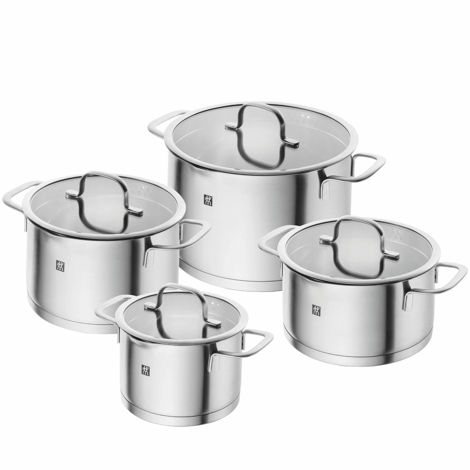 ZWILLING TrueFlow Kochtopfset 4-teilig Edelstahl Induktion Ausgießfunktion Silber