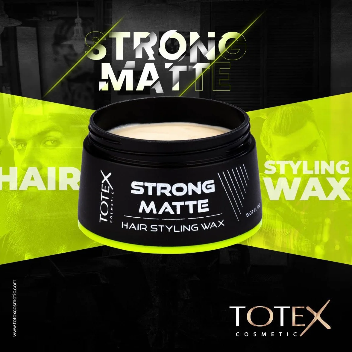 Totex Wosk do stylizacji włosów dla mężczyzn - mocna tekstura trzymająca matowe, naturalne matowe wykończenie - pasta do definiowania włosów matowy wo