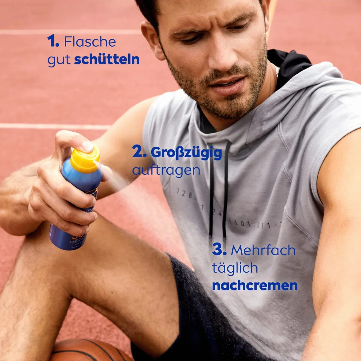 NIVEA SUN UV Dry Protect Sport Solar Spray SPF 50 (200 ml) 100% przezroczysty i chłodzący, odporny na pot i wyjątkowo wodoodporny spray przeciwsłoneczny