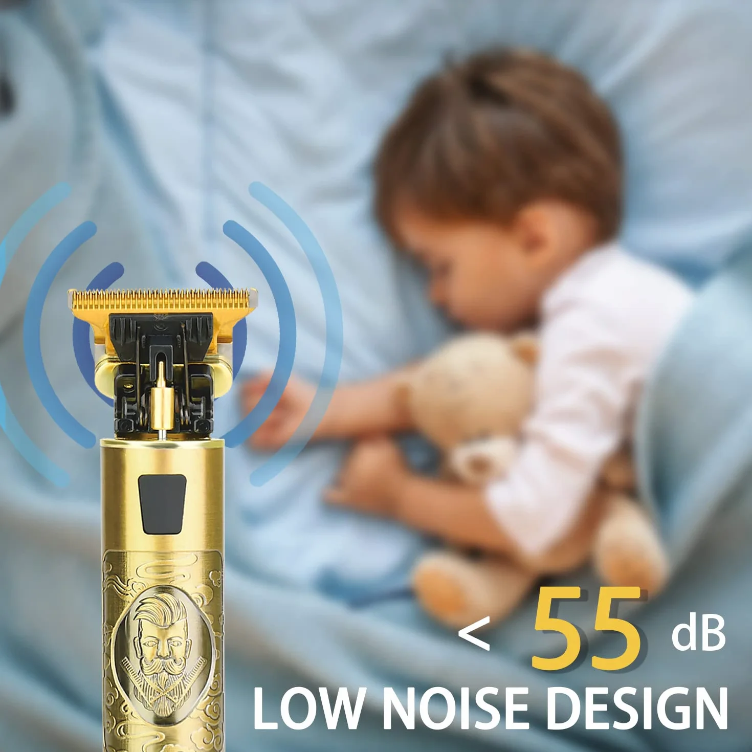 m MU Męska maszynka do strzyżenia brody, wodoodporna maszynka do strzyżenia włosów IP54 z wyświetlaczem LCD USB T-Blade trymer, cicha dla dzieci, zestaw na prezent dla mężczyzn na Walentynki dla ojca