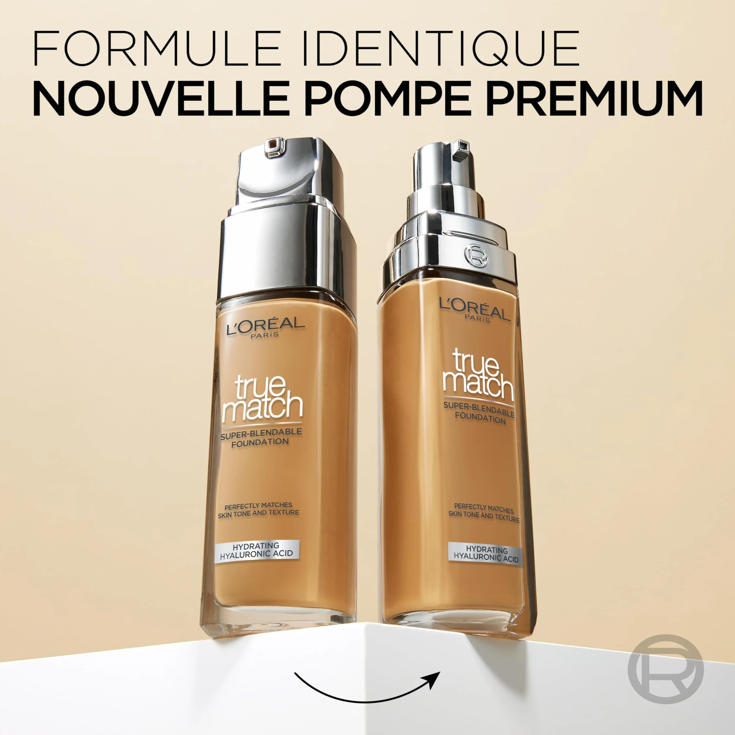 L'Oréal Paris True Match trwały podkład do twarzy w płynie, pielęgnujący z kwasem hialuronowym, SPF 17, 3.D/3.W Golden Beige, 30 ml