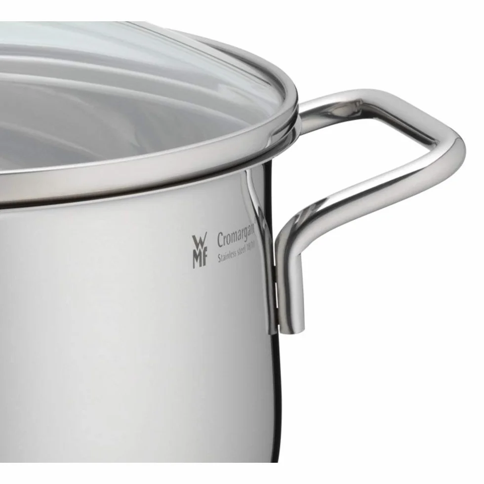 WMF Diadem Plus garnek 24 cm 4,5 l szklana pokrywka polerowana stal nierdzewna Cromargan