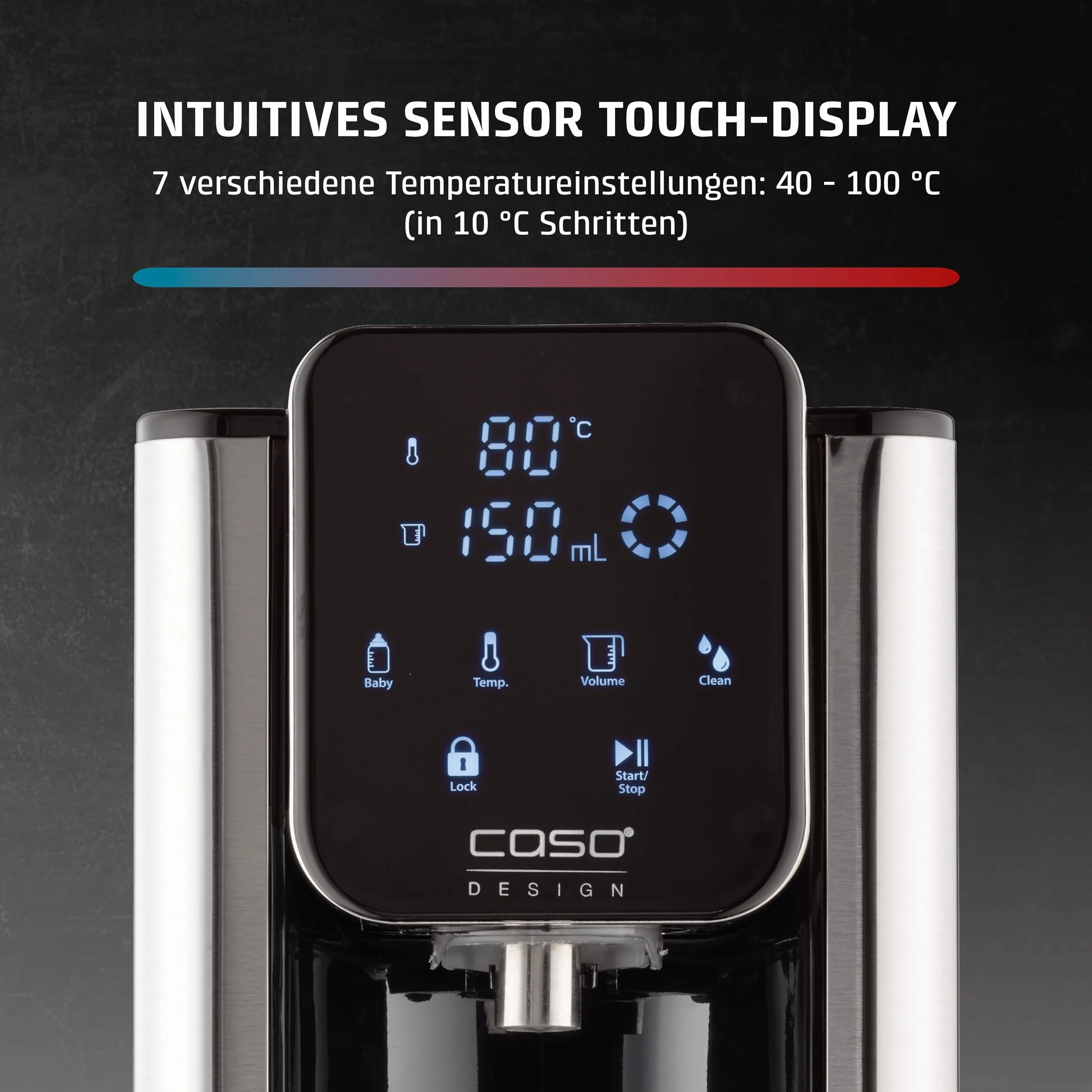 Caso Hw660 Podgrzewacz Wody, Czarny/Srebrny, 2.7 l
