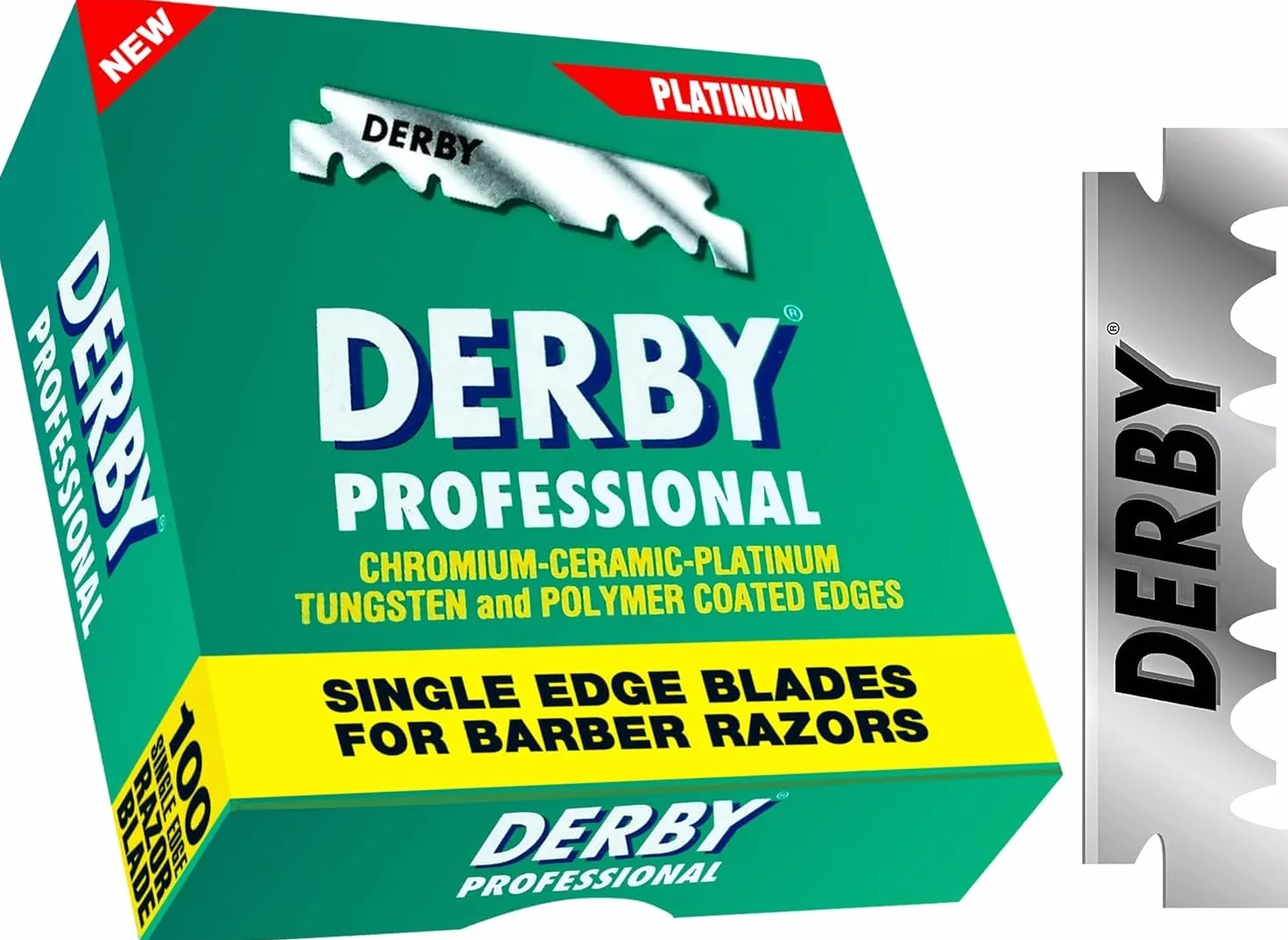 Derby Profesjonalne ostrze do golenia z pojedynczą krawędzią, 100 sztuk
