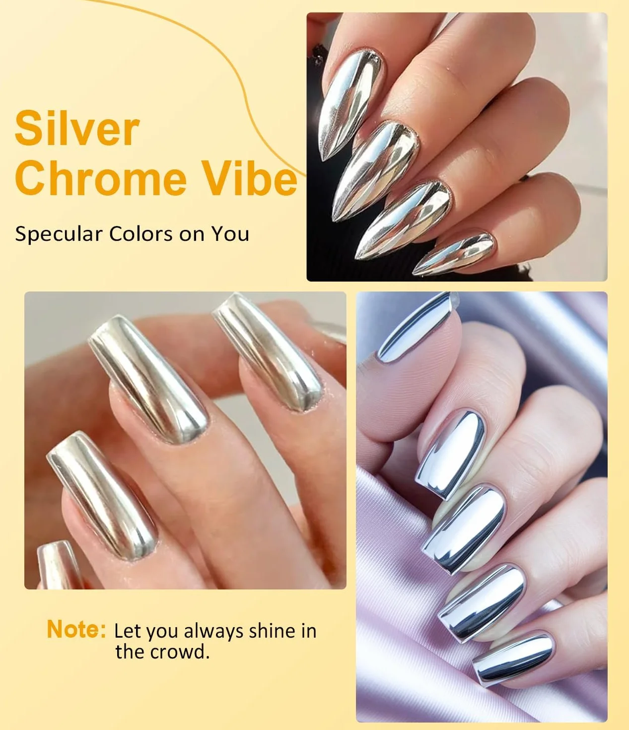 Chrome Nail Powder 6 Colors