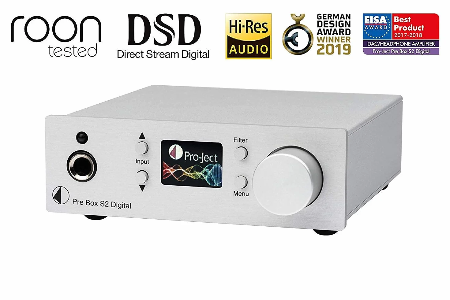 Pro-Ject Pre Box S2 Digital, audiofilny przedwzmacniacz stereo (srebrny)