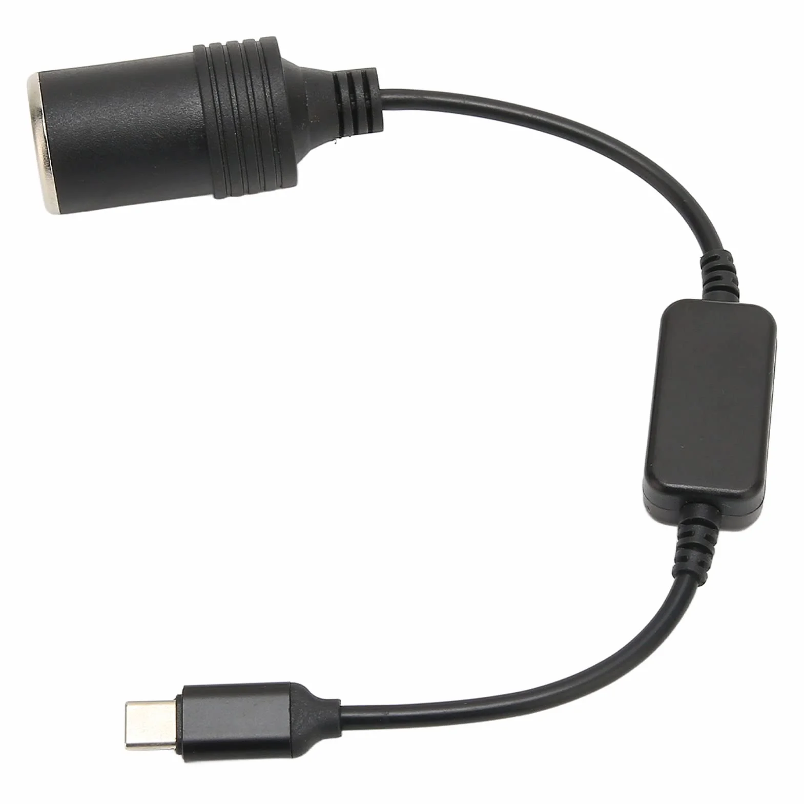 Adapter zapalniczki samochodowej 5V USB C męski na 12 V, konwerter zasilacza, USB C męski na 12 V żeński z kablem 30 cm