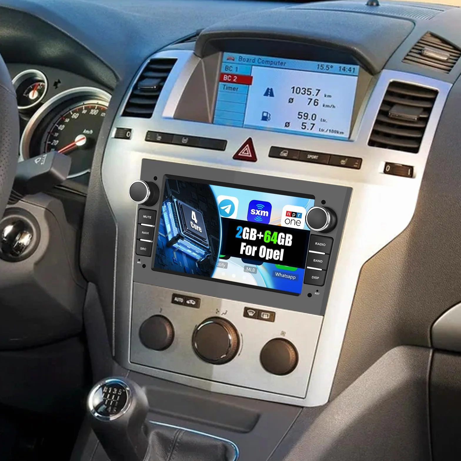 [2+64G] CAMECHO radiowe do Opel Corsa d/Astra h/Zafira b/Meriva/Vivaro, 7-calowy ekran dotykowy, obsługuje Carplay/Android Auto/Mirrorlink, WiFi, GPS, FM, Bluetooth, EQ