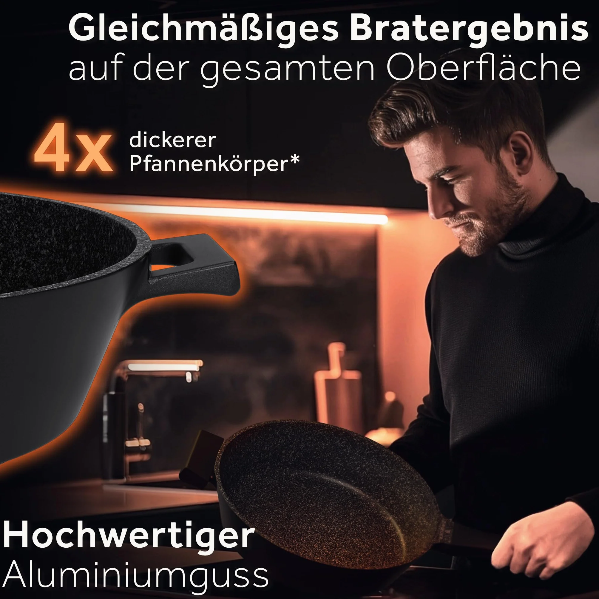 ZWIEGER Patelnia głęboka 28 cm z pokrywką i przekładką filcową