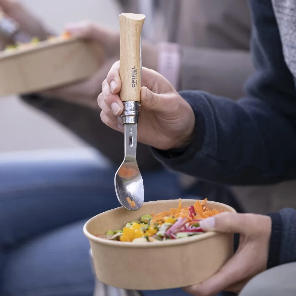 Opinel PICNIC PLUS 3-częściowy zestaw do noża nr 08, widelec i łyżka 10,5 cm