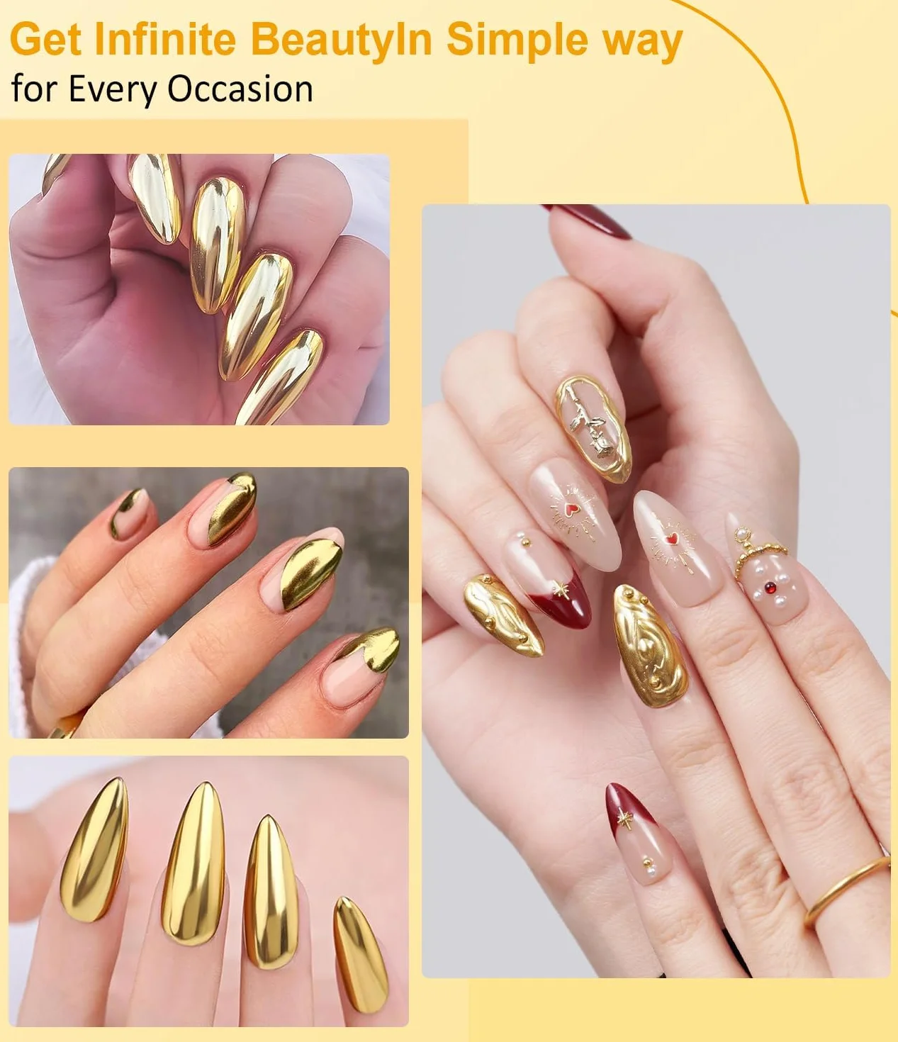 Chrome Nail Powder 6 Colors
