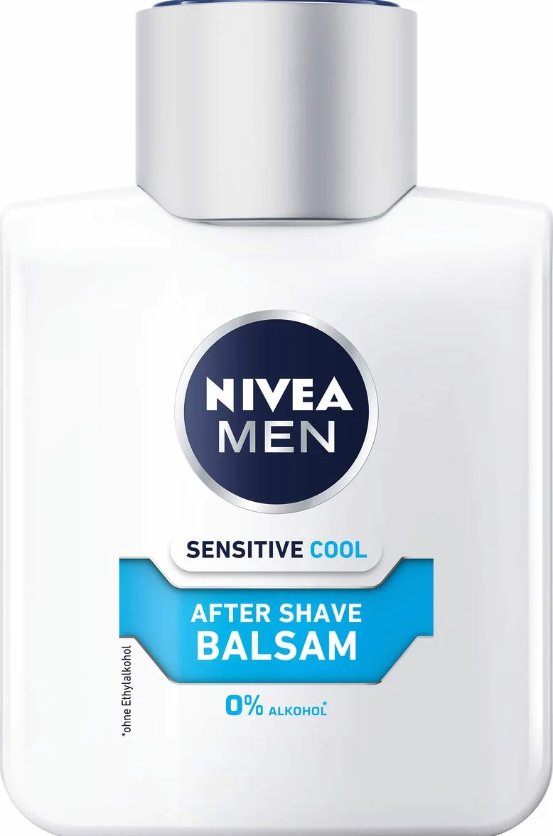 NIVEA MEN Sensitive Cool After Shave Balsam (100 ml), uspokajający balsam po goleniu, pielęgnacja skóry po goleniu z rumiankiem i witaminą E