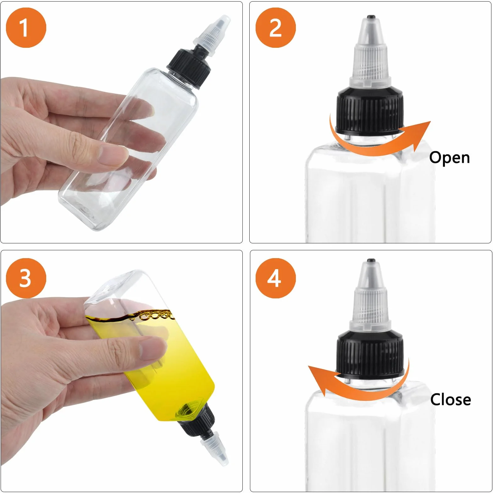 APOMOONS 8 sztuk butelek 100ML dozownik do oleju plastikowy pojemnik na olej sos ocet