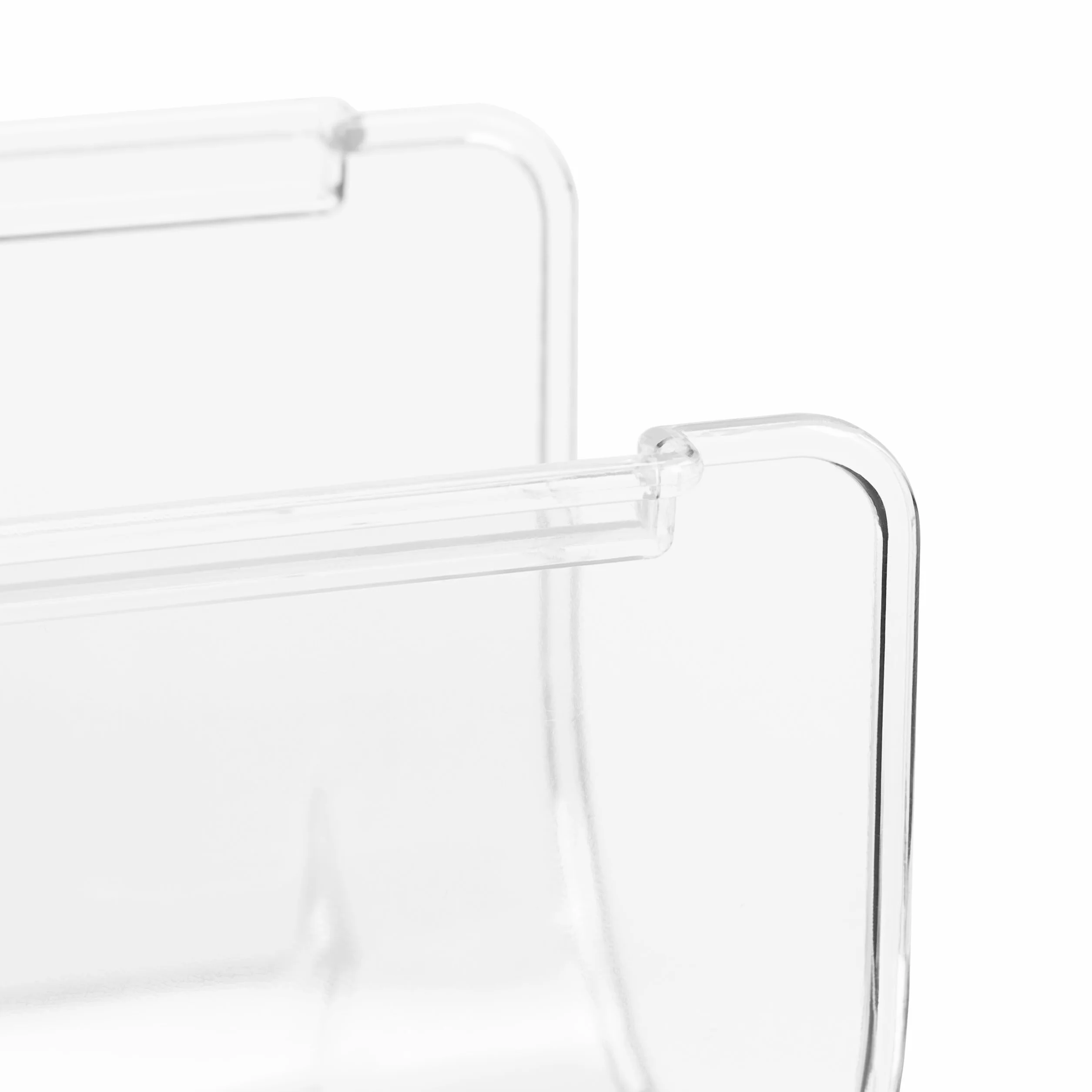 Relaxdays Organizer na lodówkę zestaw 4 sztuk 10,5 x 11 x 20,5 cm przezroczyste