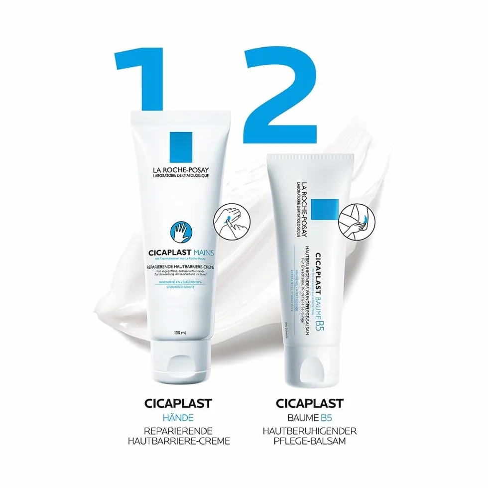 La Roche-Posay Cicaplast 16849128 Krem do Rąk, Biały, 100 ml