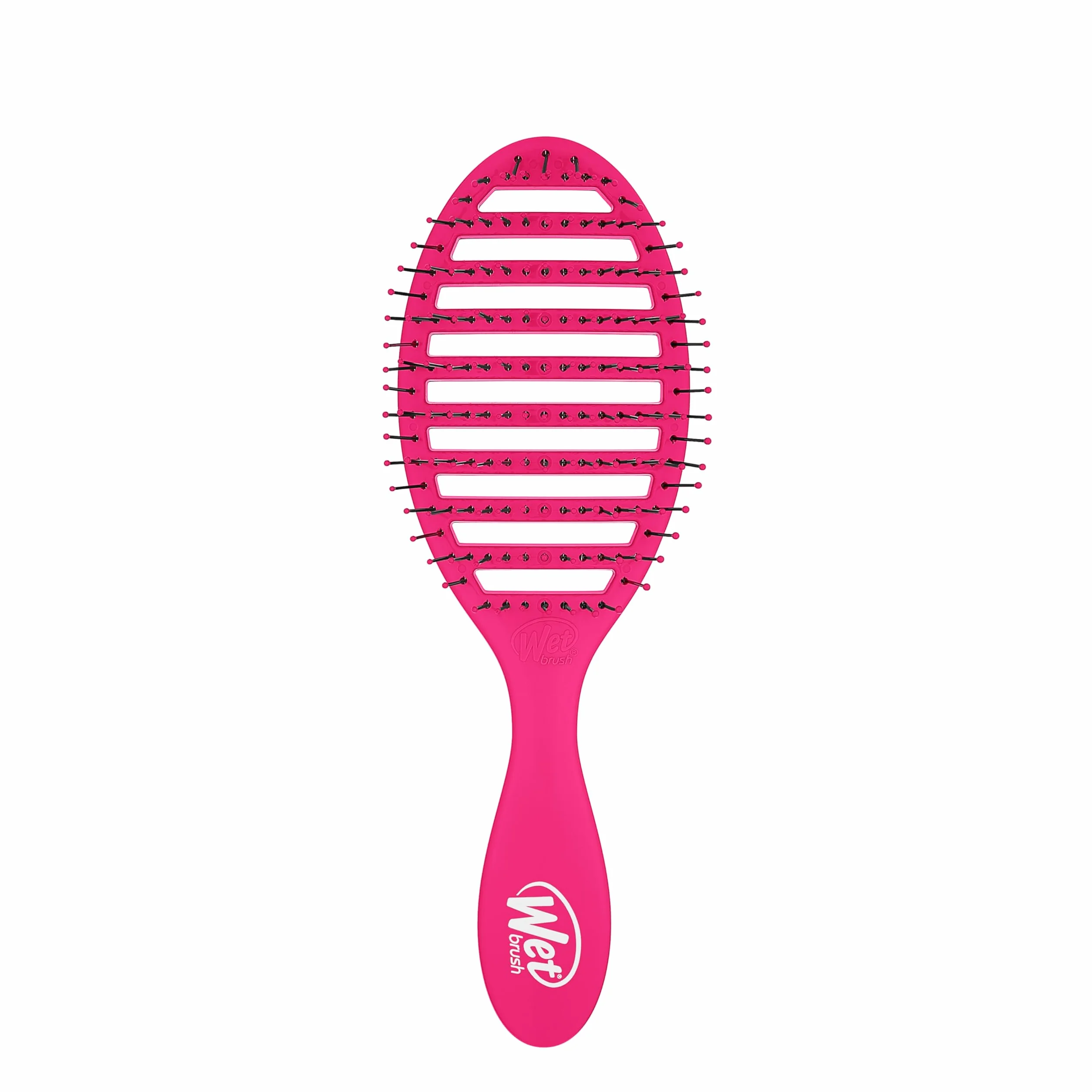 WetBrush Speed Dry Detangler with Heat Resistant Heatflex Bristles and Open Vent Design to Dry Hair Faster, Wet Brush Detangler Is Gentle on Hair, For All Hair Types, Pink