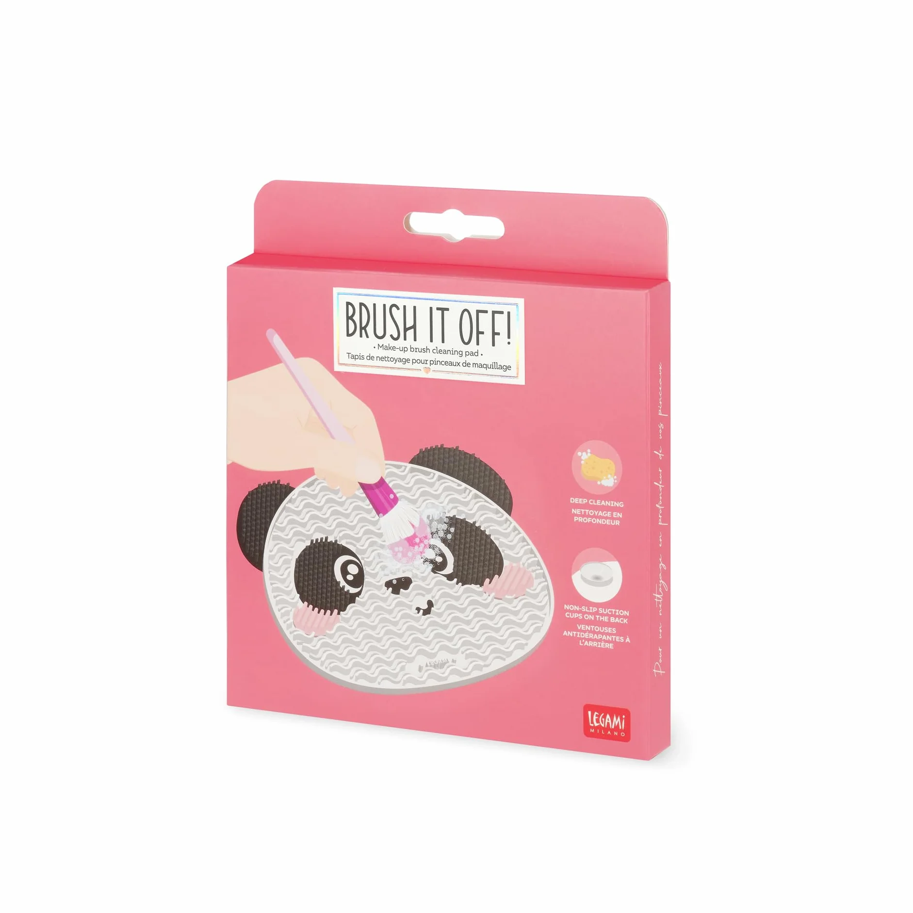 Legami Silikonowa Mata do Czyszczenia Pędzli do Makijażu z Przyssawką Panda