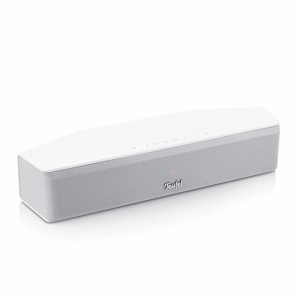Soundbar Teufel CINEBAR ONE, Bluetooth, kino domowe, 2.0, HDMI, AUX, Optical IN, Bluetooth apt-X, 4 przetworniki High Performance, biały