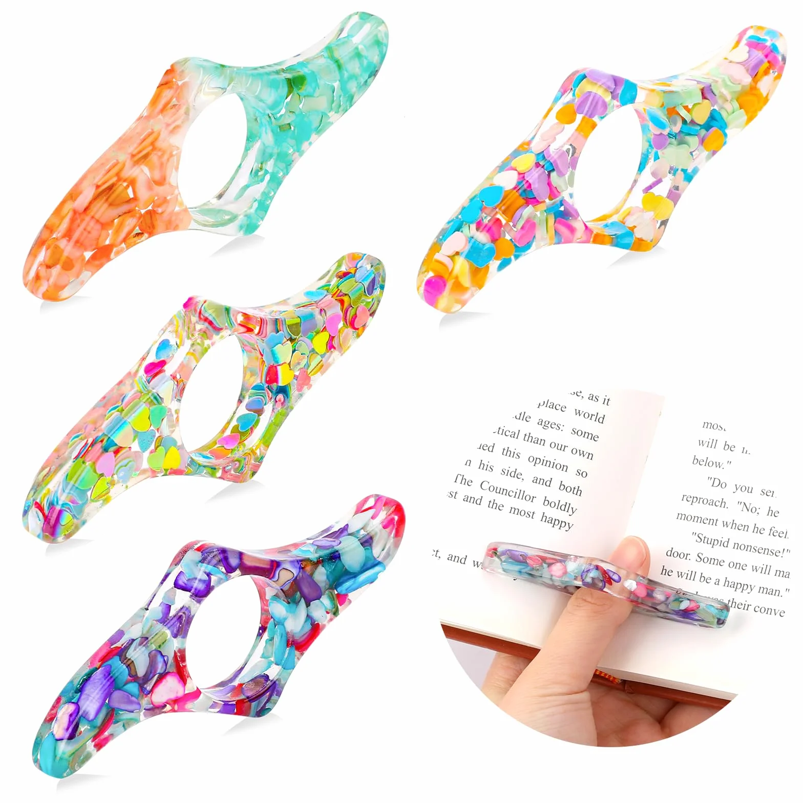 Ręcznie robiona zakładka z żywicy Uchwyt na książki suszone kwiaty Akcesoria do czytania