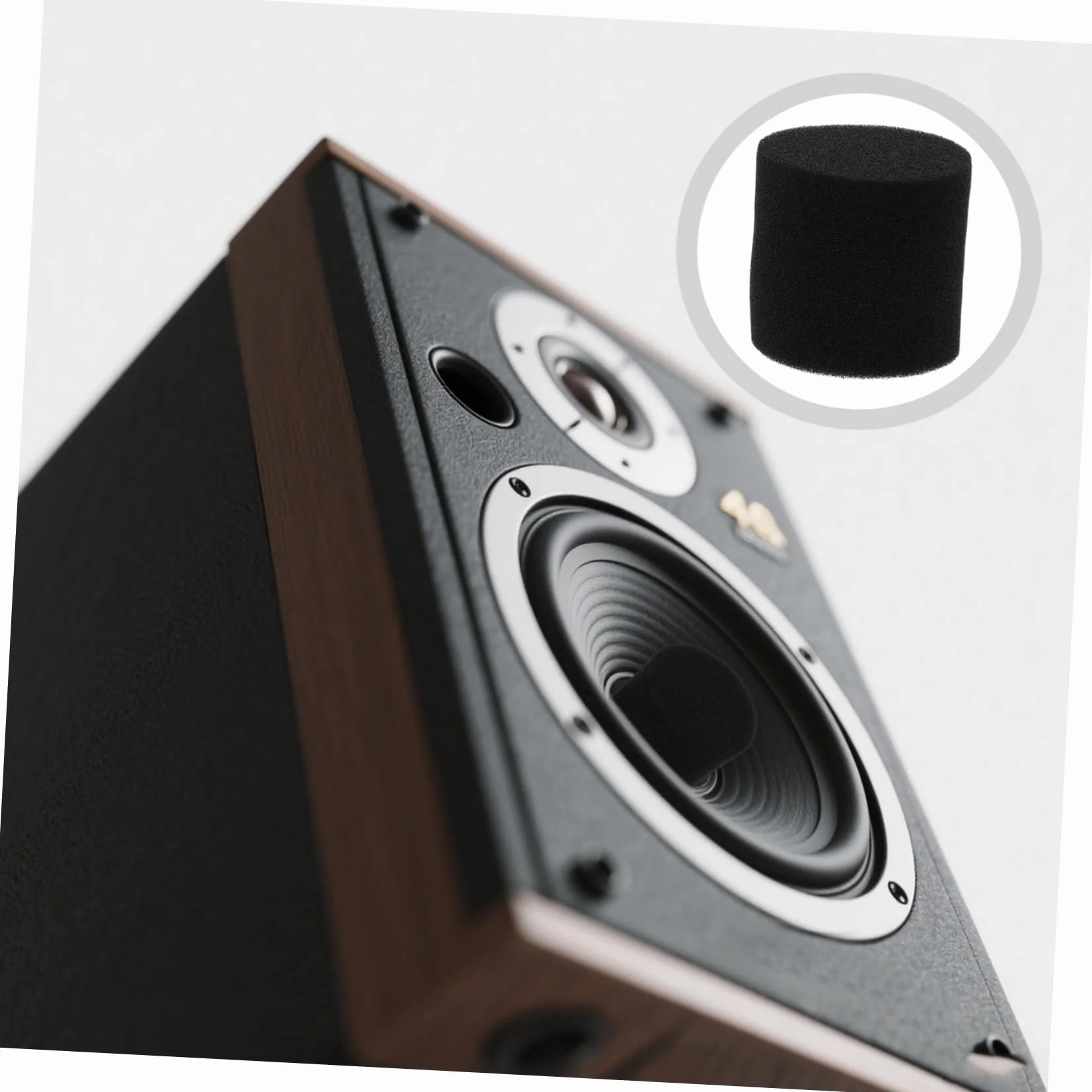 2kawałki Wtyk Akustyczny z Gąbki Do Portu Głośnika Wkładka Do Tuby Bass Reflex Kontrola Przepływu Powietrza i Tłumienie Dźwięku Systemach Audio Czarny