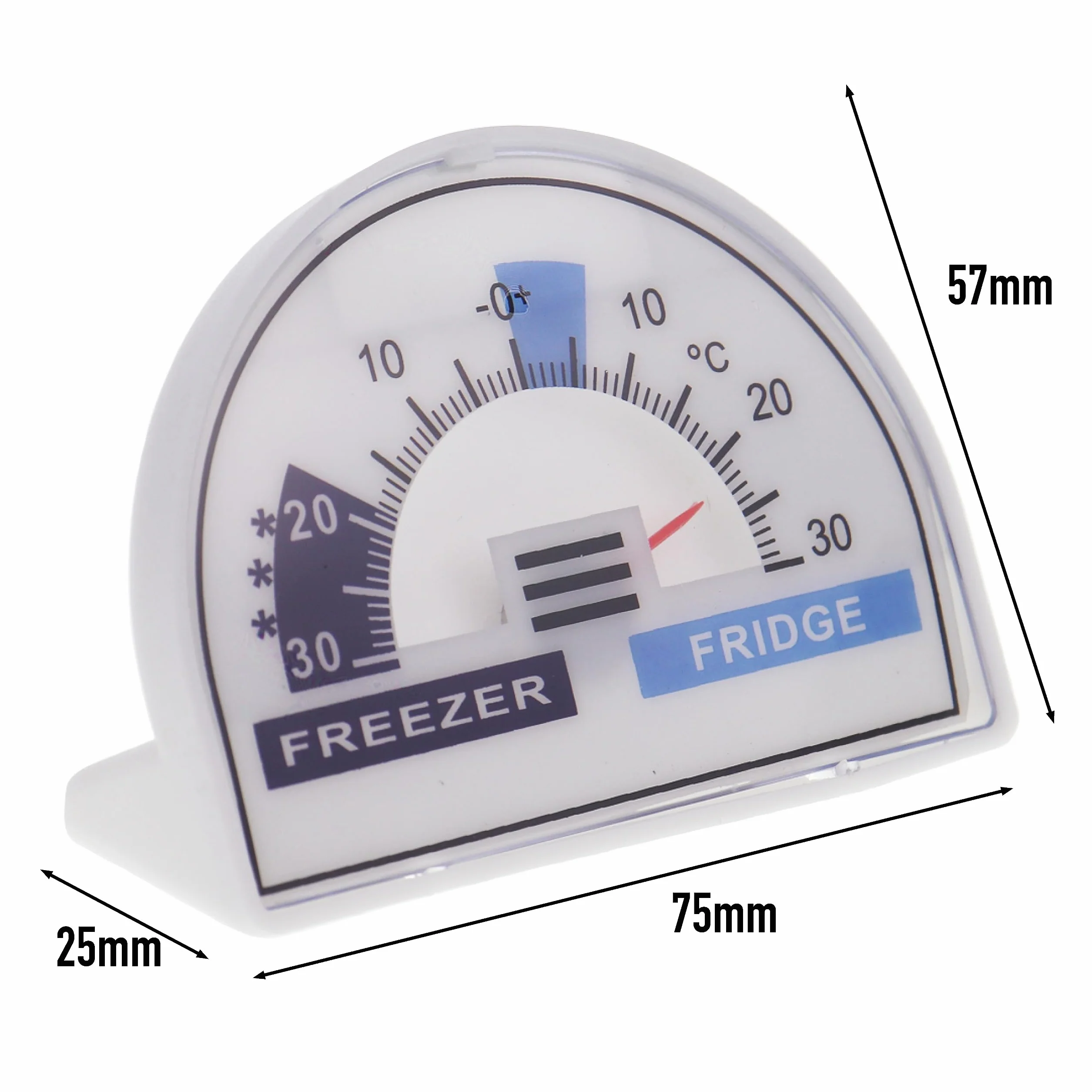 Termometr do lodówki i zamrażarki z cyferblatem i strefami temperatury