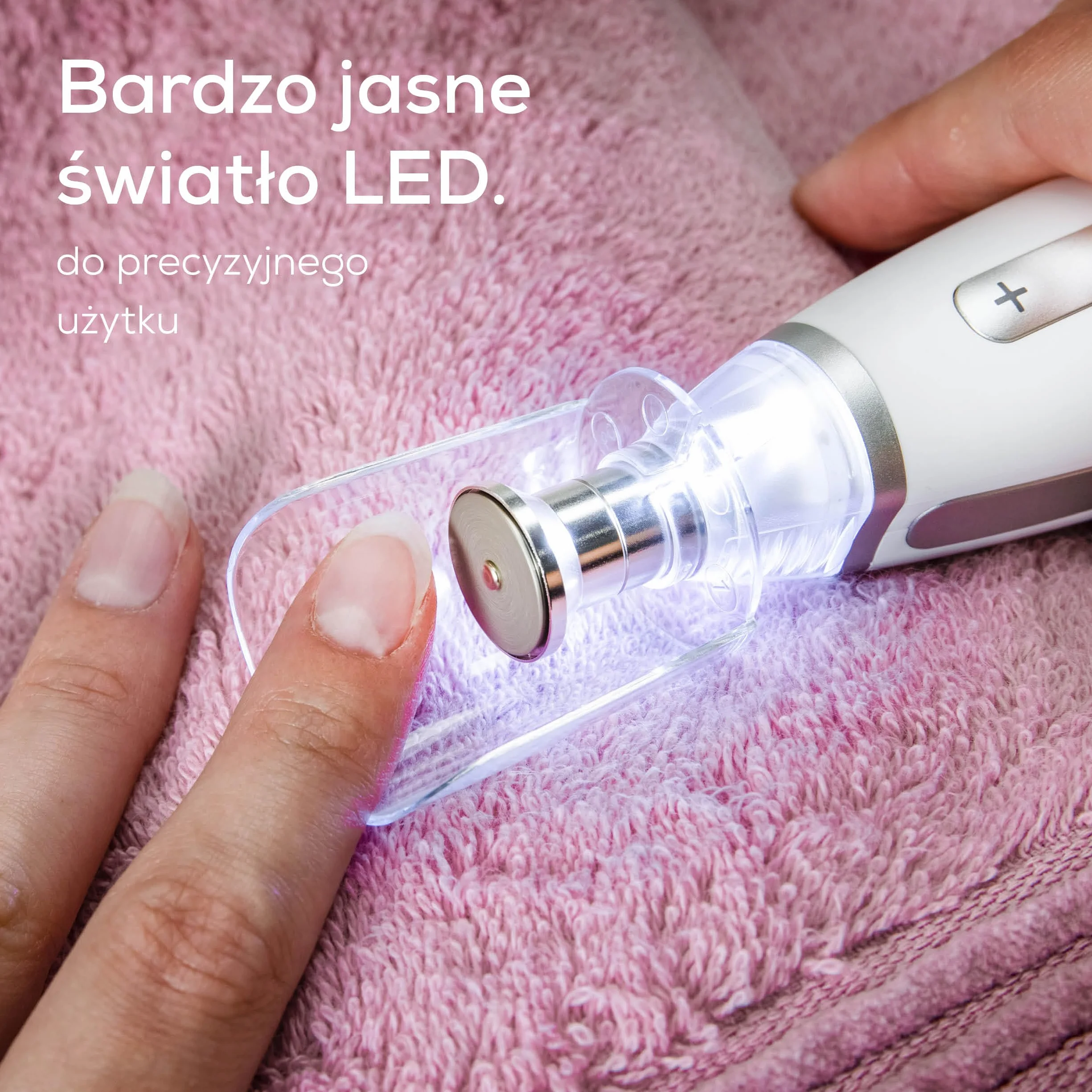 Beurer MP 62 Zestaw do manicure/pedicure, elektryczny pilnik do paznokci z 10 wysokiej jakości nasadkami, lampka LED, obcinacz do paznokci z płynną regulacją prędkości, z torbą do przechowywania