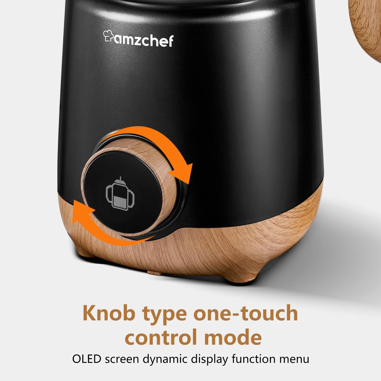 AMZCHEF 8 w 1 automatyczny spieniacz do mleka 550 W, 600 ml, wielofunkcyjny spieniacz do mleka dzielonego, elektryczny do gorącego i zimnego mleka, gorącego mleka, pokarmu dla niemowląt na bazie