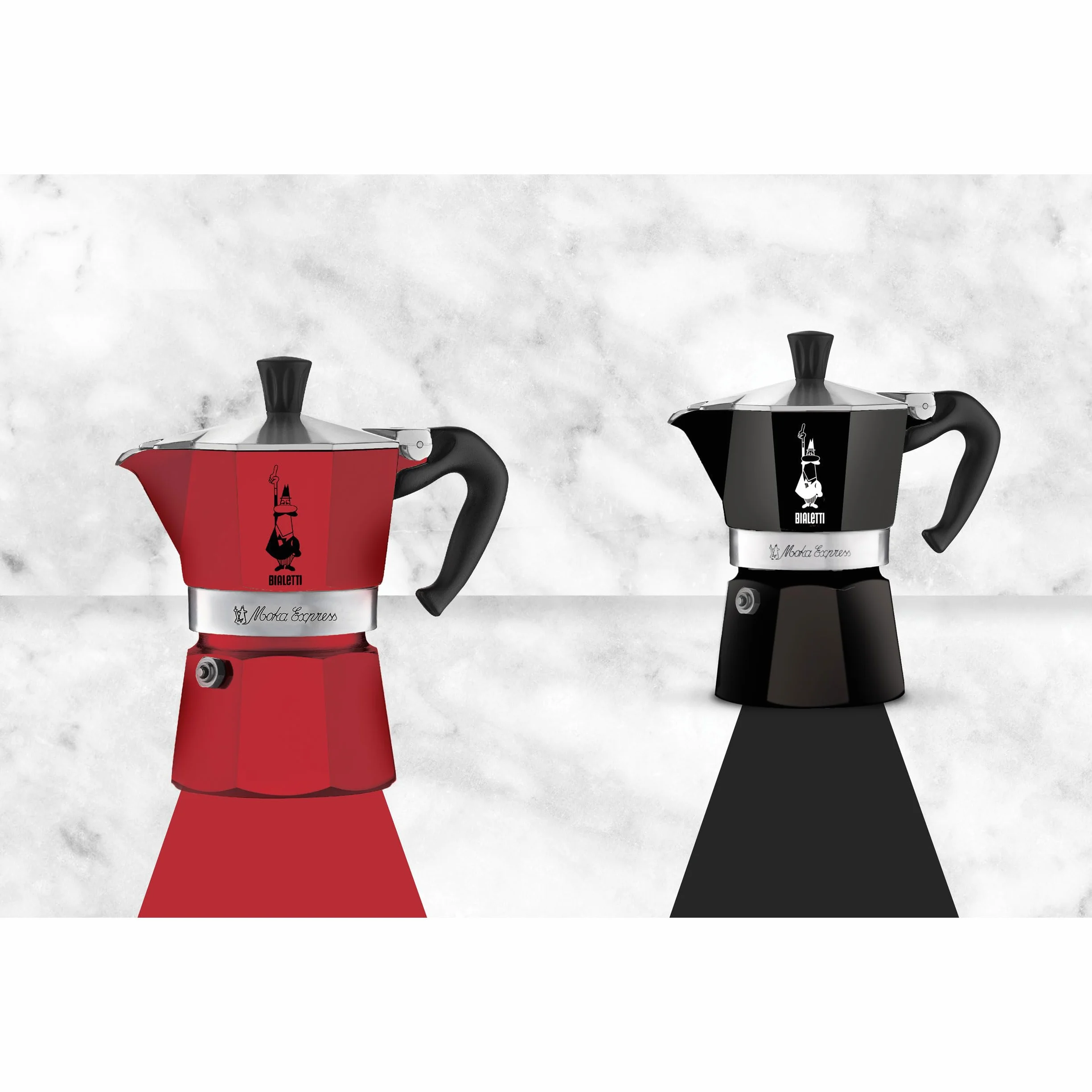 Bialetti – Moka Express: Klasyczna Kawiarka Do Przygotowywania Prawdziwej Włoskiej Kawy, 1 Filiżanka (60 Ml), Aluminiowa, Czerwony