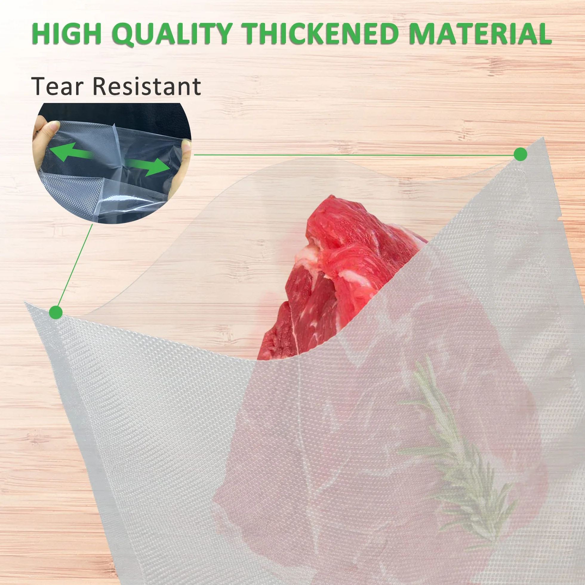 KitchenBoss Worek próżniowy do żywności 3 rolki 28 x 500 cm nie zawiera BPA folia do zgrzewarki Sous Vide