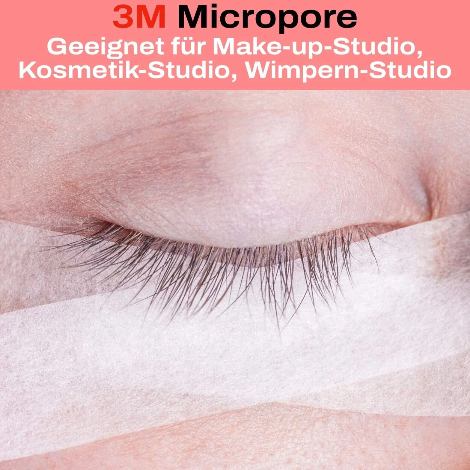 taśma Micropore Tape 3M, 5 sztuk, z końcówkami aplikacyjnymi, do przedłużania rzęs, medyczne plastry z włókniny, nie zawiera lateksu, hipoalergiczna, oddychająca, wodoodporna – taśma do rzęs