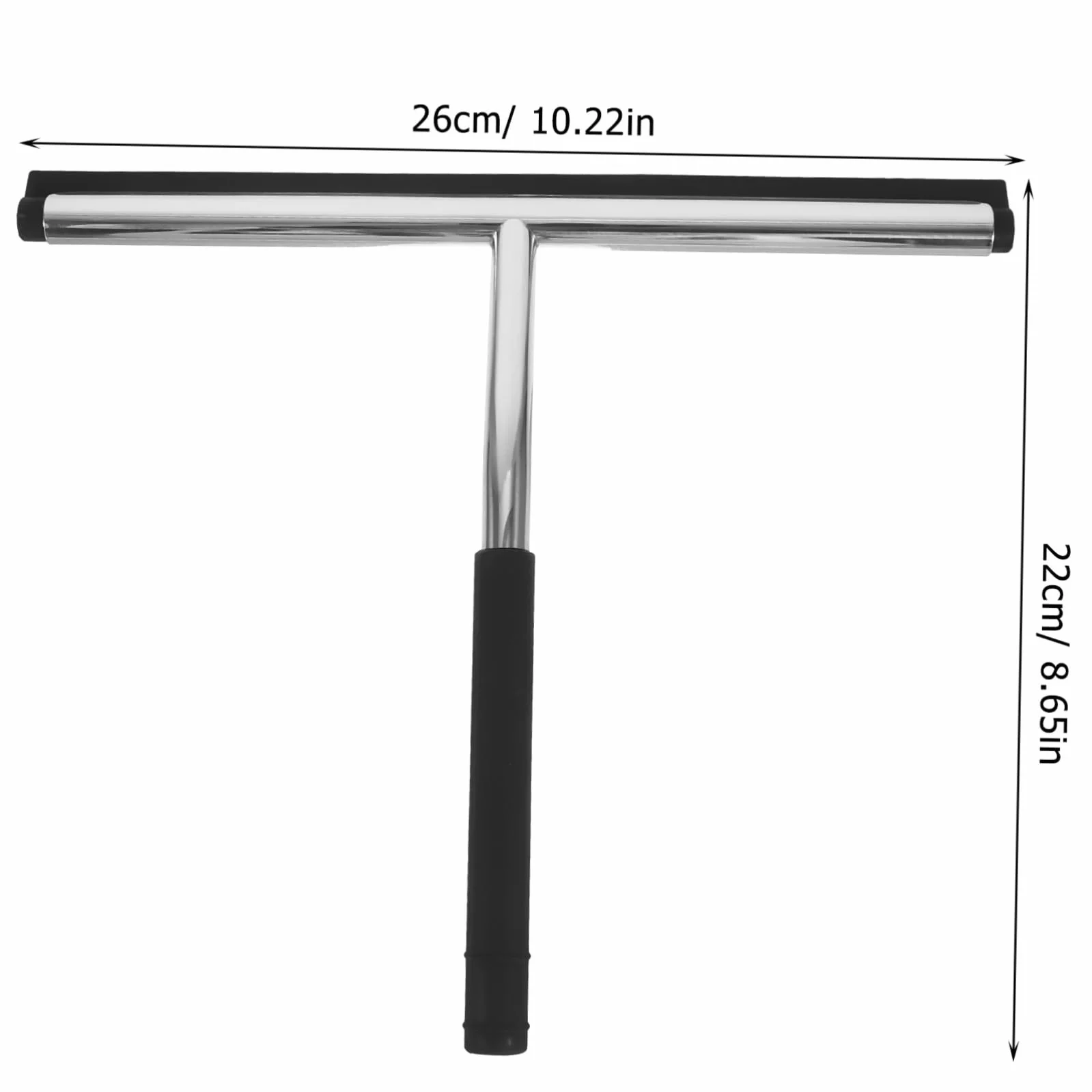 Mobestech 1kawałek Squeegee Do Okien z Stali Nierdzewnej i Silikonu Ergonomiczny Uchwyt Narzędzie Do Czyszczenia Szkła Kolor Losowy Idealny Łazienki i Samochodu