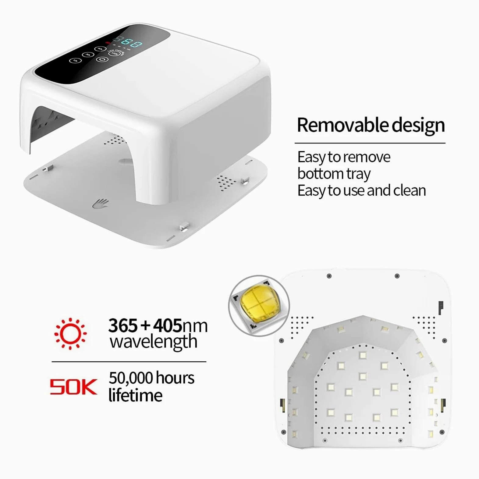 Lampa UV do paznokci, Lampa LED UV do paznokci bezprzewodowa lampa Led do paznokci UV 72W akumulator 15600mAH profesjonalna suszarka do paznokci żelowych lakier do paznokci lampa Curling do domu i sal